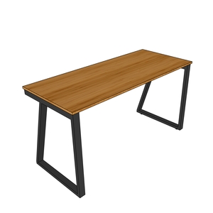 Minimalist Trapez Bamboo II <b>Desk</b> 140x60cm Assembled Metal Legs - Product Image 4