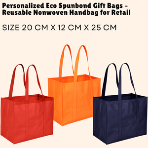 Sacs cadeaux personnalisés Eco Spunbond Sac à main non tissé réutilisable pour la vente au détail - Product Image 1