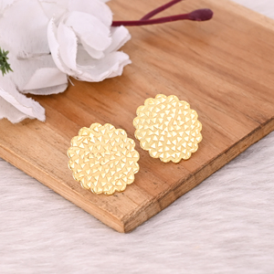 Pendientes Minimalistas Hechos a Mano de Latón para Mujer, Joyería Ligera, Joyería al por Mayor, Pendientes de Botón, Pendientes de Moda para Boda - Product Image 3