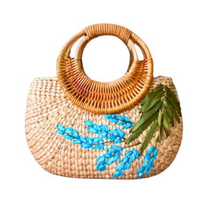 BOLSO DE MANO DE AGUA JACINTO Tejido a mano ecológico Premium Bolsos de mujer Sostenibles y elegantes para uso diario - Product Image 1