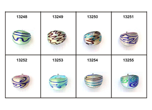 Nouvelles perles de bague en verre de feuille d'argent de taille moyenne pour la fabrication de bijoux bague en verre de feuille d'argent de taille moyenne de style unique pour les décorations - Product Image 3