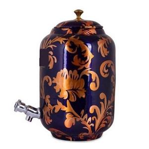 Refroidisseur d'eau de forme ronde de taille personnalisée dernière conception refroidisseur d'eau en cuivre avec support noir de fer par Home Arts - Product Image 5