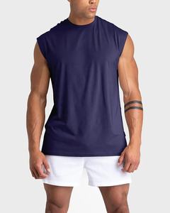 Camiseta Deportiva de Verano para Hombre, de Alta Calidad, de Poliéster y Algodón, Transpirable, de Compresión, Tejida, Informal, Ecológica, Antibolitas - Product Image 1