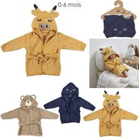 Albornoz suave para bebé de 0 a 6 meses, cómodo Albornoz infantil lavable a máquina, colores surtidos, gris, Amarillo, Azul, venta al por mayor