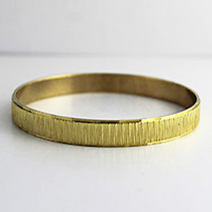 Bracelet indien floral marron vieilli grec mat texturé martelé, motif floral vert californien du Nouvel An 1940, pour la méditation, bijoux - Product Image 5