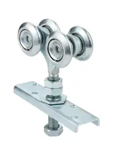 Hanging Door Roller (4 Rollers, Forge Centre Plate). Accessories for sliding doors.