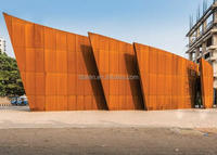 Panneaux muraux en acier Corten découpés au laser, treillis de clôture de jardin en acier patinable, panneau métallique décoratif, taille personnalisée, chantier de construction