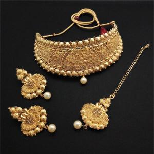 Collier ras du cou en pierre brune plaquée or pour parure de bijoux Kriaa - Product Image 1