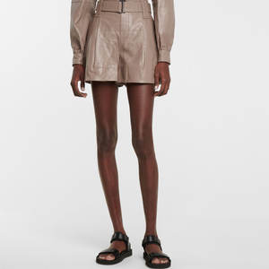 Shorts en cuir décontractés pour tous les jours, respirants, légers, écologiques, look classique, confort, construction solide, toucher de tissu doux - Product Image 3