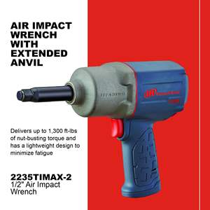 <span class=keywords><strong>Clé</strong></span> à chocs pneumatique à poignée pistolet en titane de 1/2 po avec mécanisme à double marteau, embout extérieur de 2 po, couple de 1350 pi-lb, anneau de retenue par friction - Product Image 4