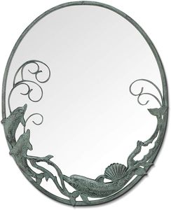 Espejo de pared de Metal exquisito con reflejo de plata natural, estética clásica lujosa para el hogar para espacios de vida, decoración perfecta para el hogar - Product Image 1