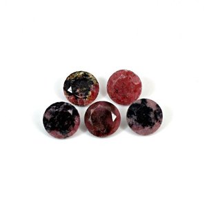 รูปสี่เหลี่ยมขนมเปียกปูนกลม6มม. 8มม. 10มม. 12มม. 14มม. 15มม. 16มม. พลอยโรโดไนต์วงกลมตัดสำหรับทำเครื่องประดับตัดทั้งสองด้าน - Product Image 4