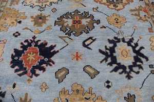 Alfombra de Lana Azulada, Estilo Anudado a Mano |   Alfombra de lujo para decoración del hogar, para dormitorio, sala de estar - Product Image 3