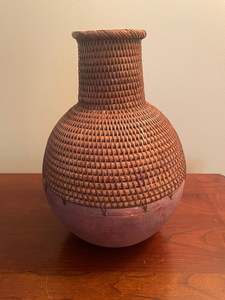 Handwoven Jute Rope <b>Plant</b> <b>Pot</b> <b>Basket</b> with Stand Unique Design Indoor and Outdoor Wicker Planter <b>Basket</b> Made of Iron and Rattan - Product Image 3