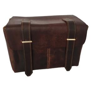 Best-seller Sac cosmétique en cuir PU marron foncé Trousse de maquillage de voyage à la mode avec logo personnalisé - Product Image 1