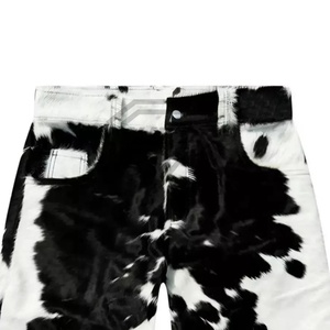 Short en cuir de vachette de haute qualité, confortable et léger pour hommes OEM/ODM Short en cuir de vachette dernier cri à la mode pour hommes - Product Image 2