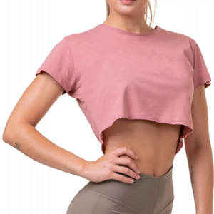 Respirant de haute qualité nouveau Style femmes haut court pas cher prix bon matériel conception professionnelle femmes haut court T-shirt - Product Image 1