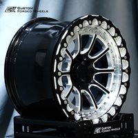 Jantes de course forgées de style drag, légères, à 5 branches, 17x10.5J, 5x114.3, avec système de blocage de roue, pour Ford Mustang 5.0 2020