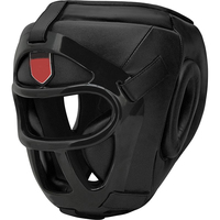Protège-tête de boxe MMA sur mesure avec grille de visage amovible, joues, oreille, bouche, couvre-chef et poignées pour Muay Thai