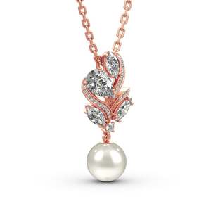 Collier élégant en argent sterling avec perle de culture Jeulia - Product Image 2
