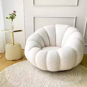 Fauteuil pouf inclinable moderne pour le salon Tatami Style citrouille Lazy Susan Design Tissu d'ameublement - Product Image 5