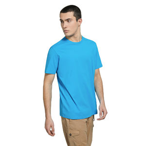 Vente en gros T-shirt uni à manches courtes et col rond imprimé anti-rides 100% tissu en jersey de coton T-shirt Streetwear pour hommes et femmes - Product Image 1