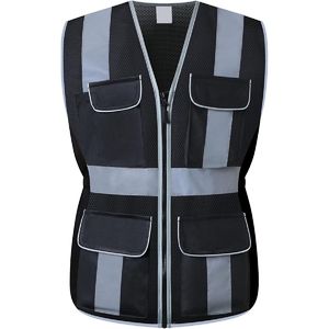2025 Unisex Canvas Polyester <b>Reflective</b> Waterproof Windproof Breathable Workwear <b>Vest</b> Men Winter Season Washed Techniques - Product Image 1