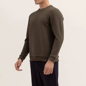 สเวตเชิ้ตผู้ชายย้อมสีล้วนผ้าฝ้าย100% ออกแบบโลโก้ได้ตามต้องการ - Product Image 3