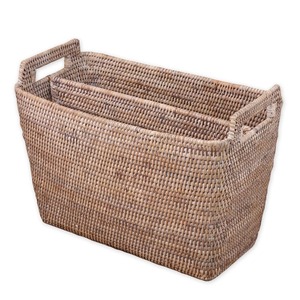 Rattan Wicker <b>Magazine</b> Holder <b>Basket</b> Handmade Storage <b>Baskets</b> Natural Rattan Modern Multifunction Made in Viet Nam - Product Image 1