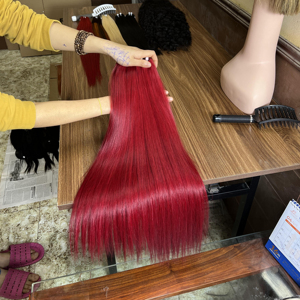 Extensiones de Cabello Humano Vietnamita Virgen Liso Natural en Colores de Moda para Cabezas de Práctica para Mujeres Negras y Modelos Femeninos - Product Image 1