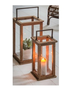 Mango Wood and Glass Candle <b>Lantern</b> Manufacturer and Exporter Antique Design Mango Wood and Glass Candle <b>Lantern</b> - Product Image 1
