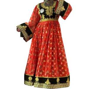 Nouvel arrivage de robes de soirée de mariage afghani pakistanaise pour femmes robes bohèmes brodées et lourdes en soie vintage - Product Image 5