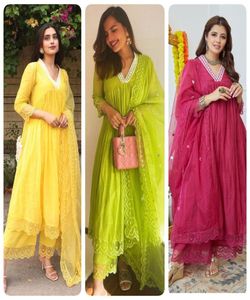 Vêtements pakistanais Salwar Kameez femmes vêtements ethniques dames porter Patiyala Punjabi robe matériel Salwar Kameez costume femmes porter des vêtements - Product Image 6