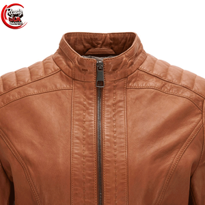 Veste en cuir à manches longues de haute qualité pour femmes conception personnalisée coton respirant remplissage vêtements de rue en plein air en gros brut - Product Image 3