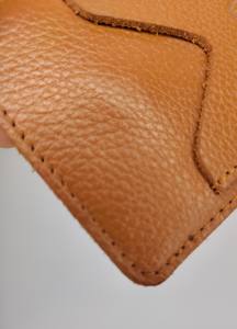 Mini porte-cartes de poche en cuir véritable de haute qualité pour hommes, protection RFID, fermeture à pli court, usine OEM - Product Image 3