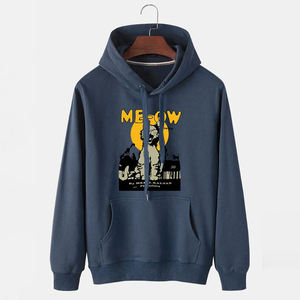 Pull à capuche imprimé personnalisé pour hommes haute qualité hiver polaire design surdimensionné motif solide col à capuche - Product Image 6