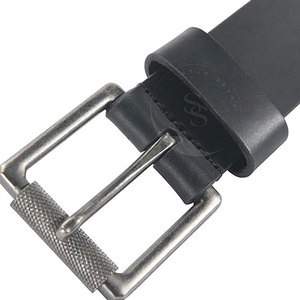 เข็มขัดหนังแท้สำหรับผู้ชายเข็มขัดหนังวัวแบบคลาสสิกปรับแต่งโลโก้ได้ - Product Image 6