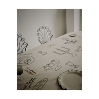 Event Ready 100% Coton Floral Brodé Jacquard 60x120 Léger À La Main En Inde OEM ODM Dropshipping Nappe En Vrac