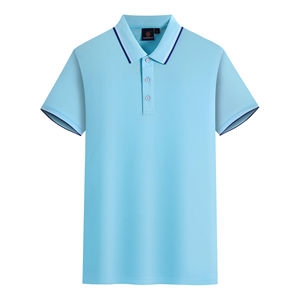 Polos en coton de qualité avec logo brodé sur mesure pour hommes, vêtements de sport de marque décontractés, polos à la mode à la maison, hauts unisexes - Product Image 6