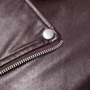 Veste en cuir épaisse et chaude pour homme, manteau d'hiver robuste de qualité supérieure, vêtement de moto authentique et durable, streetwear, respectueux de l'environnement - Product Image 4