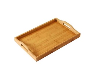 Best-seller Plateau alimentaire en bois Plateau de service en bois rectangulaire avec poignée Plateau de service en bois - Product Image 1