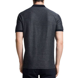 Fabricante 100% algodón manga corta hombres transpirable Polo camisetas Casual sólido patrón de talla grande bordado Logo Polo camisa - Product Image 3