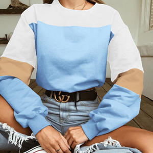 OEM Custom Logo Design <b>Ladies</b> Autumn Hoodie Pullover Sweatshirt Embroidered Printed Techniques Knitted Crop Top <b>T</b>-<b>Shirt</b> <b>Long</b> - Product Image 6