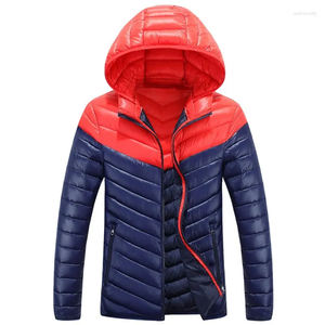 Veste d'hiver matelassée en duvet de canard légère et chaude avec capuche et logo personnalisé pour l'extérieur - Product Image 1