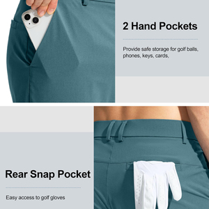 Pantalon de golf avec logo personnalisé pour homme-Pantalon régulier extensible et respirant Pantalon de golf élégant pour homme - Product Image 5