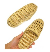 Tailles personnalisables pantoufles pour femmes faites main jacinthe d'eau pas cher pantoufles chaussures sandales plates exportation en vrac quantité