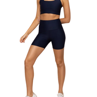 Shorts Deportivos para Mujer Talla Grande, Cintura Alta, Elásticos, Shorts de Ciclismo Activos, Shorts de Entrenamiento para Gimnasio, Logotipo Personalizado Delantero y Trasero