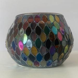 Porte-bougie en verre mosaïque Partylite, Porte-bougie votif en verre mosaïque Global Fusion. Tout neuf. Dans sa boîte d'origine. - Product Image 4