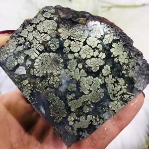 Pyrite naturelle sur tranche d'<span class=keywords><strong>agate</strong></span> d'Indonésie, spécimen de cristal scintillant 'Or des fous', <span class=keywords><strong>agate</strong></span> unique pour la décoration intérieure et la collection de minéraux - Product Image 1
