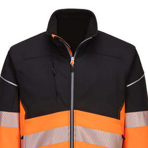 Hi VIS แจ็คเก็ตสะท้อนแสง, เสื้อโค้ทเปลือกนิ่มกันน้ำเสื้อแจ็คเก็ตความปลอดภัยสูงทัศนวิสัย - Product Image 3